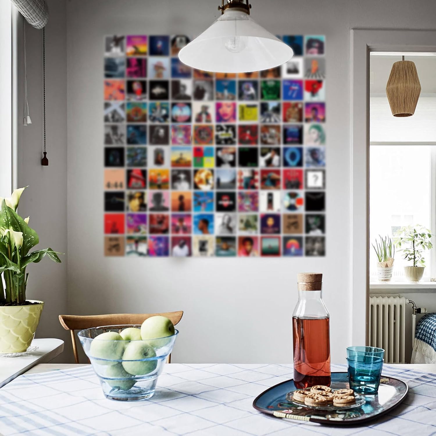 Art·Zone 100 Pcs 5x5 Inch | Wall Collage Kit for Bedroom Decor, Album Covers & Music Themes