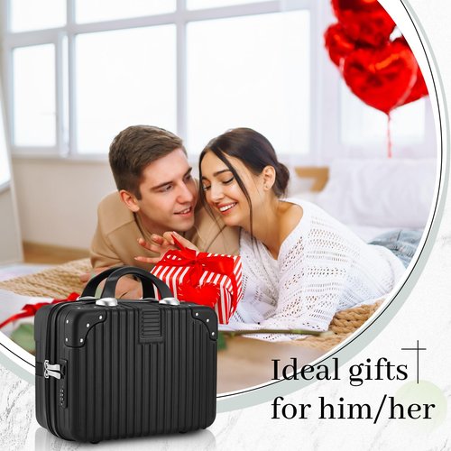 Amylove Adult Game Toy Storage Organizer Case for Women and Men Lock Box Toy Travel Bag Game Locking Storage Box Travel Bag, 12.6 x 9.8 x 6.7 Inch(Black)