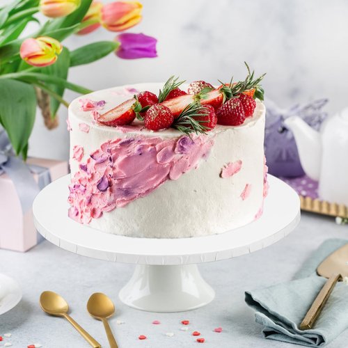 16 Inch Cake Boards, 2 pcs Cake Drums 1/2" Thick, White Cakes Corrugated Cardboard Rounds Base for Heavy or Multi Layer Cakes, Dessert, Crafts Display