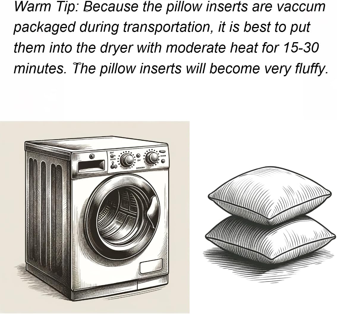 Calibrate Timing Pillow Inserts - Set of 4 Hypoallergenic Down Alternative Cushions | 18 x 18 Inches