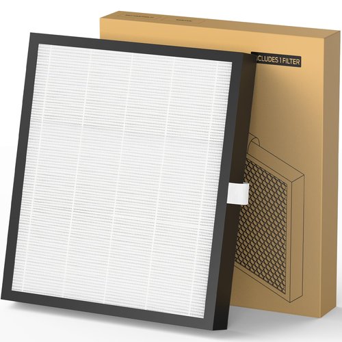 MOOKA KJ217 Air Purifier Filter, 3-in-1 True HEPA Filter, High-Efficiency Activated Carbon Air Filter for Smoke, Odor, Dander, Pollen