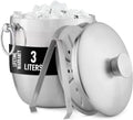 Zulay Kitchen Premium Stainless Steel Double-Wall Insulated Ice Bucket Kit – 3L, Leak-Proof, Stylish Drink Cooler for Parties, Cocktails, Wine, and Whiskey – Perfect for Home & Bar Use