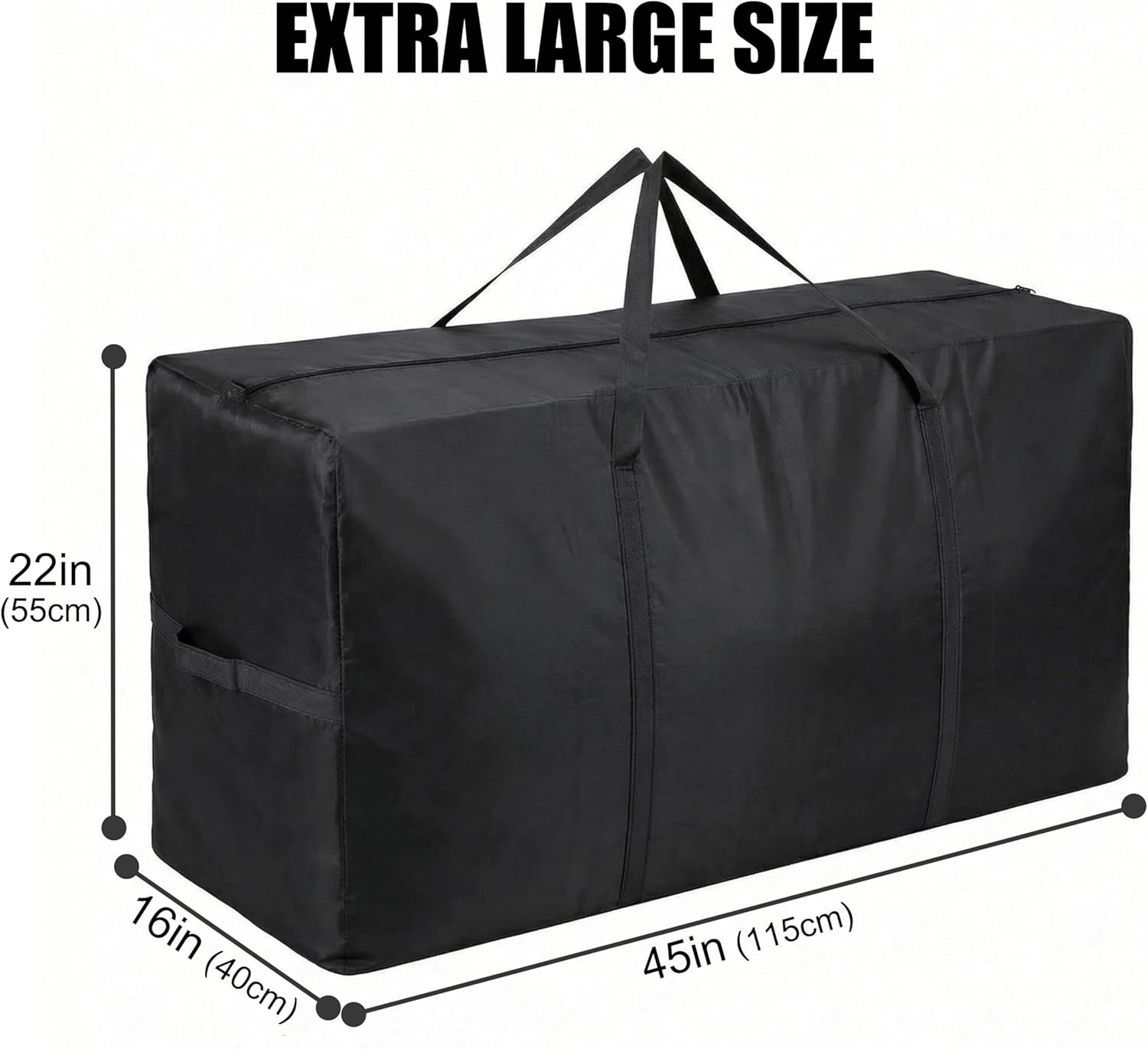 XXL Storage Bags by [Brand Name] - 66 Gallon Extra Large Moving Totes with Zippers & Side Handles | Black