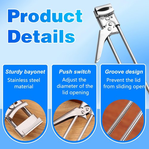 Adjustable Stainless Steel Jar Opener for Manual, Kitchen Accessories
