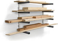 Bora 4-Level Lumber Storage Rack - Space-Saving Metal Shelf for Wood, Pipes & Boards | PBR-0420 White Gray