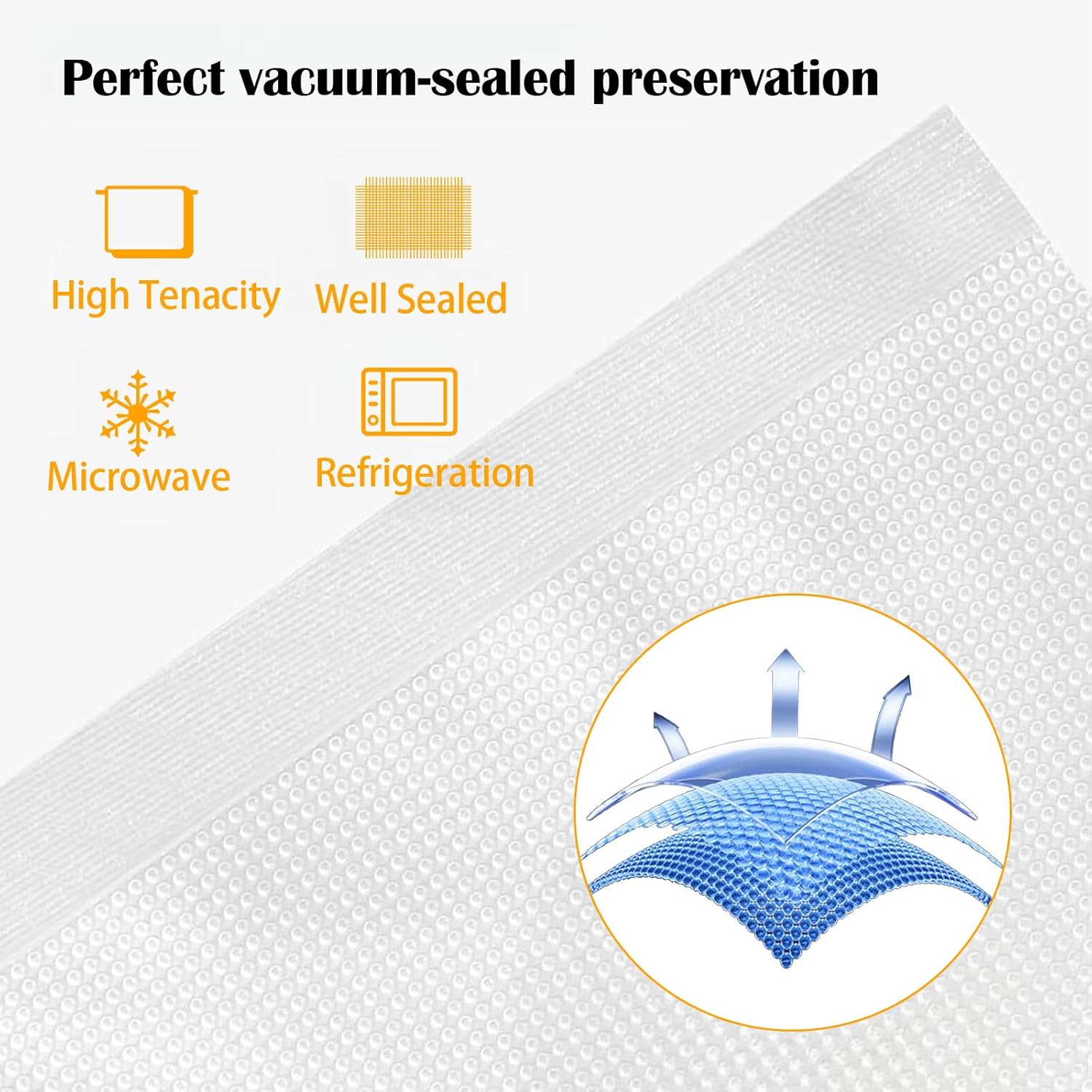 Vacuum Sealer Bags - Heavy-Duty 10x7 Inch (20 PCS) | BPA-Free, Reusable & Puncture-Resistant for Food Storage & Sous Vide