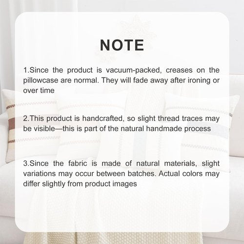 Laolitou Set of 2 Boho Throw Pillow Covers 18×18, Rustic Farmhouse Cotton Linen Soft Sage Green Decorative Pillow Cover for Living Room Sofa Bedroom Couch Cushions Home Decor