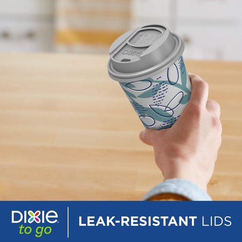 Dixie To Go Paper Coffee Cups With Lids, 16 oz, 108 ct, Disposable Insulated Paper Cups for On-The-Go Hot or Cold Beverages