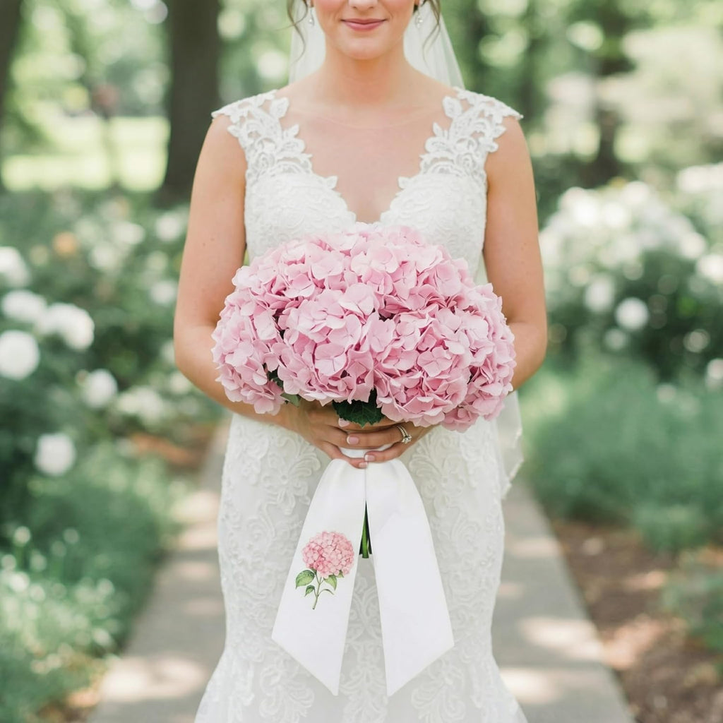 VitalCozy Pink Hydrangea Wreath - Elegant Satin Sash for Front Door | Perfect for Indoor/Outdoor Decor