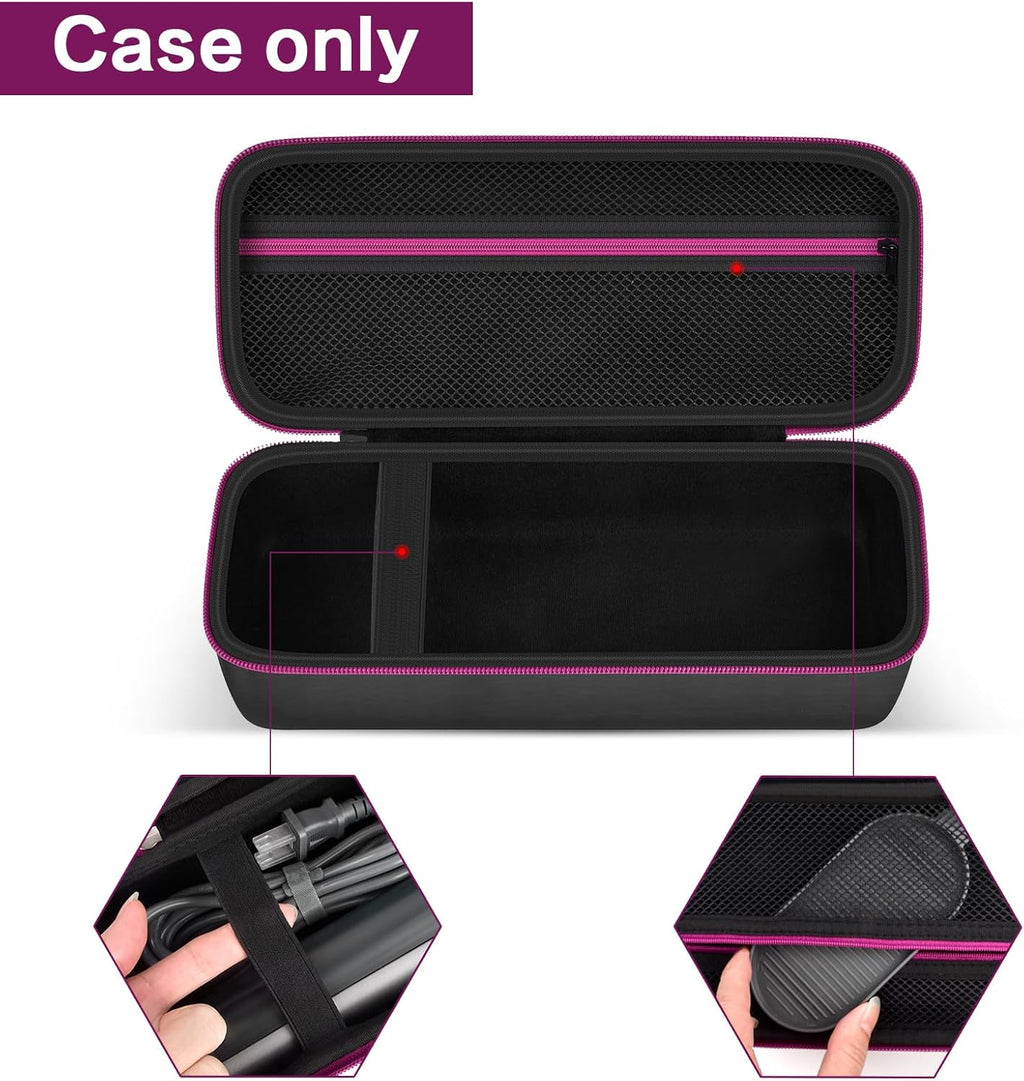 Steamer Case by Jack & Rose - Portable Handheld Iron Storage Bag with Mesh Pocket - Black