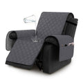 H.VERSAILTEX 100% Waterproof Recliner Chair Covers, Recliner Covers Non-Slip Stay in Place, Thick Cover for Recliner Chair with Pocket, Dog Couch Cover Protector Washable(Grey, 30")