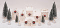 Mark Feldstein & Associates Holiday Wreath Village - 18 Piece LED Christmas Figurines Set in White Porcelain