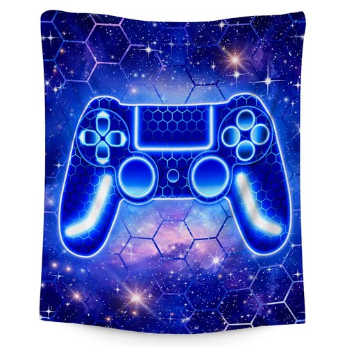 NICEFORNICE Boys Blanket Gifts Gamer Blankets for Kids 8-12 - 40" x 50" Cozy Fuzzy Gaming Throws Decor for Chair