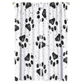 GoDazzling Dog Blackout Windows Curtains, Black Cartoon Dog Paw Print Cute Animal Curtain, for Kids Boys Girls Cute Animals Cartoon for Living Room 42x63in 2 Panels