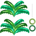 12 Pcs Palm Tree Leaves Balloons,Hawaiian Tropical Green Leaf Balloons,Foil Coconut Tree Leaves Balloon for Birthday Baby Shower Hawaii Luau Tropical Beach Party Supplies