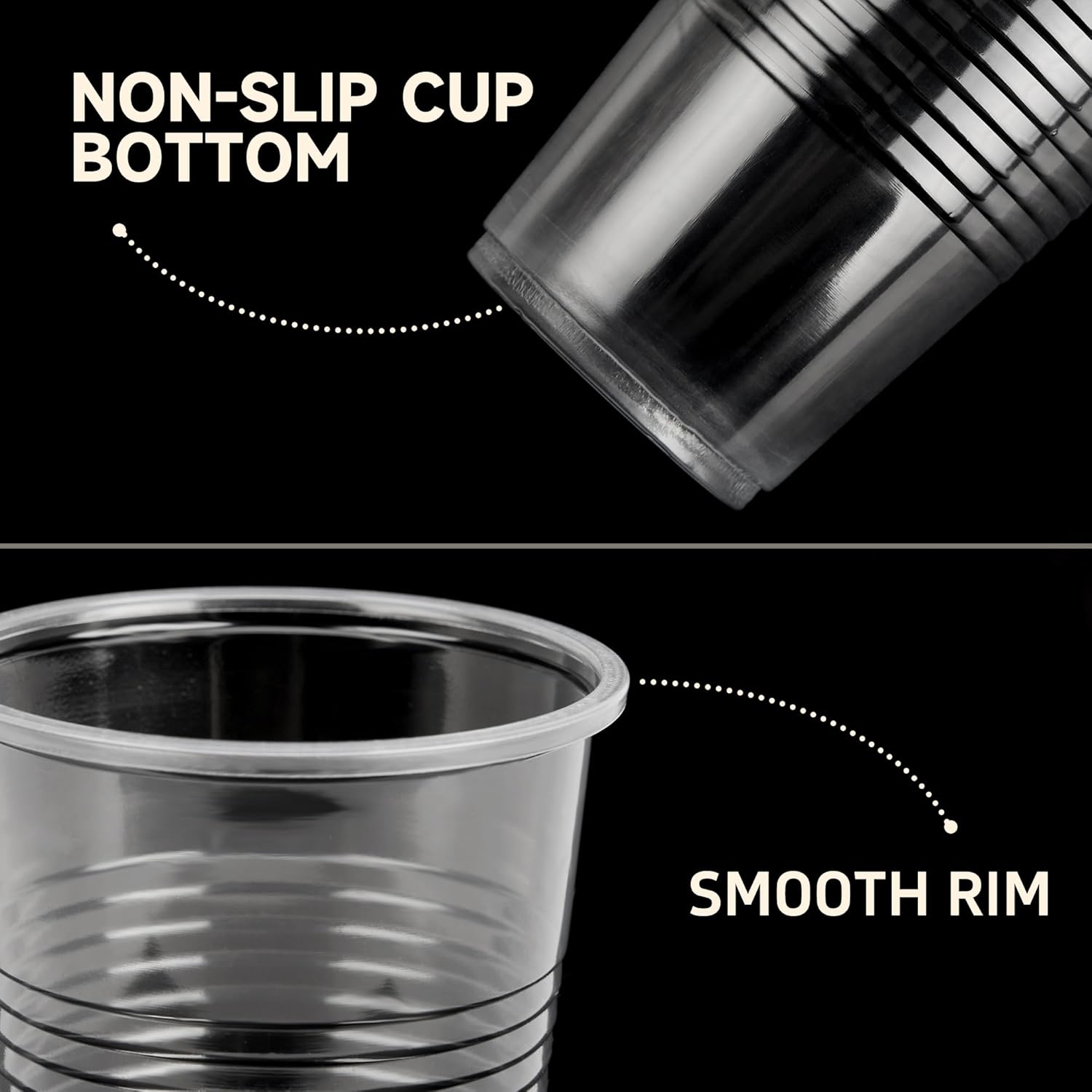 YEEHAW 9 oz Clear Plastic Cups - 500 Pack Disposable Drinking Cups for Cold Beverages | Perfect for Parties