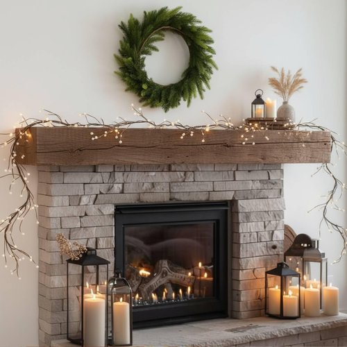 Syhood 9 ft Ramadan Mubarak Berry Beaded Garland with 30 LED Lights Artificial Pre Lit Berry Branch String Garland Battery Operated for Indoor Mantel Fireplace Holiday Decor(White)