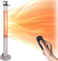 SereneLife Infrared Patio Heater - 1500W Electric Indoor/Outdoor Heater with Remote Control | Portable Silver Design for Patios, Backyards, and Garages