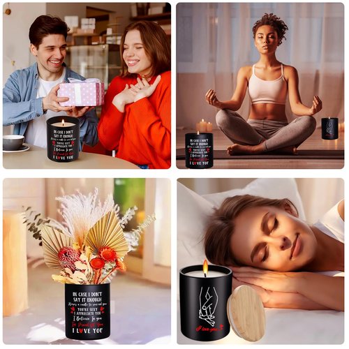 Valentiens Day Gifts for Her or Him, Romantic Anniversary Wedding Birthday Valentines Gifts for Women Men, Girlfriend Boyfriend Wife HusbandGift, Long Lasting Vanilla Lavender Scented Candle 10oz
