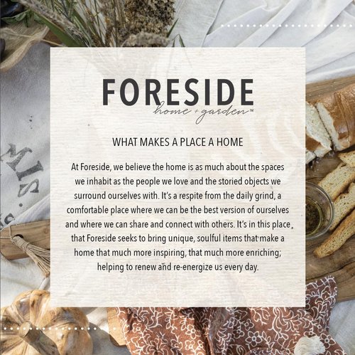 Foreside Home & Garden Wide Cutting Board Rectangle Hand Carved Wood Serving