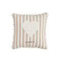 Mud Pie Heart Crochet Mini Pillow; 8" X 8"