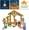 Regine Switzerland 12-Piece Nativity Scene Figurine Set - Christmas Manger Display with Holy Family & Wise Men | Gift-Boxed Holiday Décor