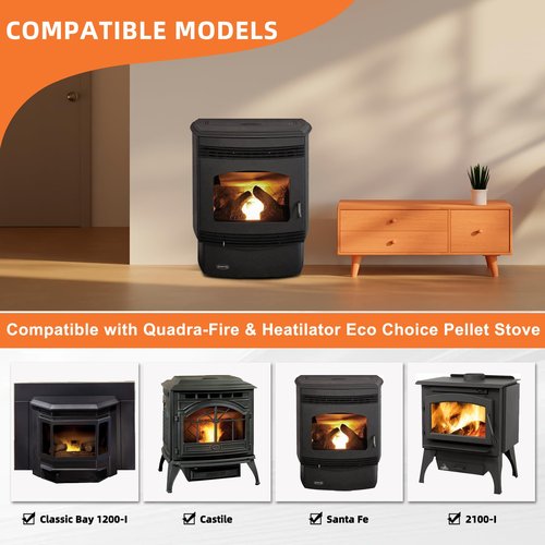 Hiorucet 812-4900 Convection Blower Fan for Quadrafire 1200i Classic Bay Insert, Castile, Contour, Santa Fe Pellet Stoves, for Quadrafire Wood & Gas Stove 7100FP, Columbia Bay FS & Insert, Garnet T