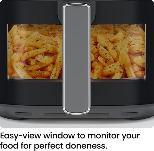 Chefman Air Fryer - 6 QT Compact Airfryer with Hi-Fry Technology & Easy-View Window - Grey