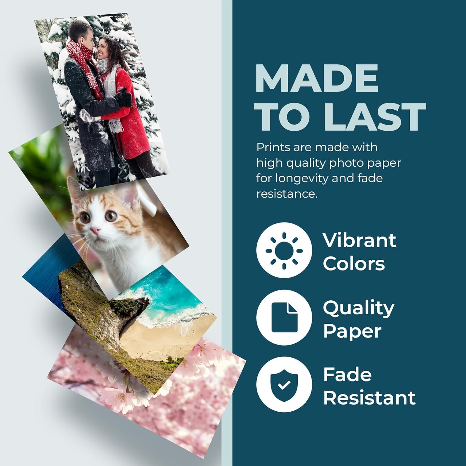 Personalized Photo Prints | Custom 5x7 Glossy Finish Pictures - Unframed Set of 2, 6, 12, or 20
