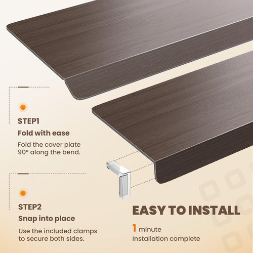 LGuotine 5 Pcs PVC Wire Rack Covers, Wire Shelf Covers for Pantry, 0.29in Thick Removable Closet Shelves (Dark Walnut, 30×16×2in)