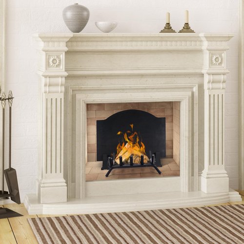 INNO STAGE Cast Iron Fireback Feet - Durable Fireplace Fireback Support for All Firebacks | Heavy-Duty Cast Iron Fireplace Feet, 1 Pair