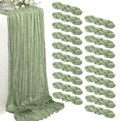 20 Pack Sage Green Cheesecloth Table Runner 35 x 71 Inch Gauze Fabric Boho Christmas Table Runner for Wedding Arch, Rustic Bridal Shower, Baby Shower, Party Decorations, Farmhouse Home Decor