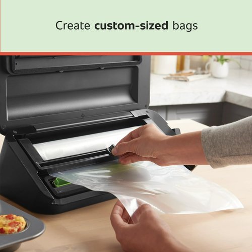 FOODSAVER 11" x 12' Vacuum Seal Rolls with BPA-Free Multilayer Construction for Food Preservation, 2-Pack…