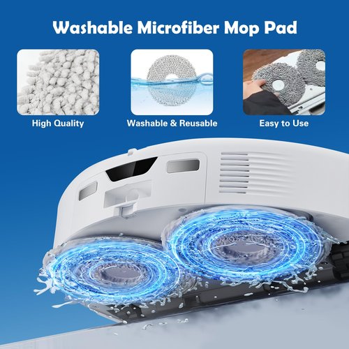 20 Pack Replacement Parts for Roborock Qrevo S5V/Qrevo Curv/Qrevo Curv S5X/Qrevo Edge S5A Series Robot Vacuum Cleaner Accessories, 1 Main Brush, 4 HEPA Filters, 4 Dust Bags, 4 Mop Pads, 4 Side Brushes