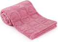 Skiennix Plush Soft Heart Checkered Baby Blanket - Warm, Lightweight Fleece for Infants | 30" x 39" Deep Pink