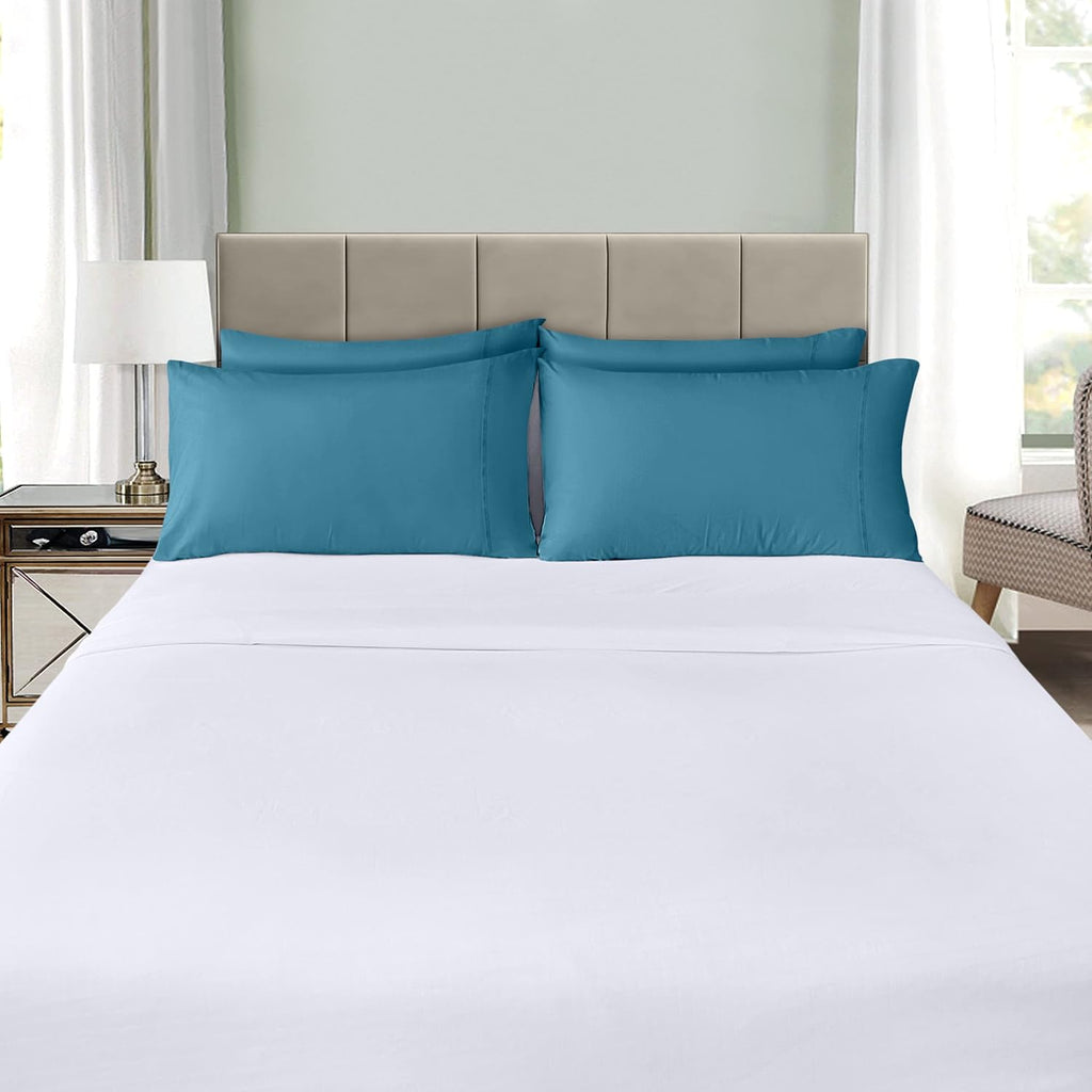 Utopia Bedding King Pillow Cases - Soft Brushed Microfiber - 4 Pack, Fade Resistant, 20 x 40 Inches | Denim Blue