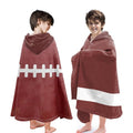 HSUIOFE Hooded Towels for Kids -Toddler Beach Towel- Super Absorbent & Quick Dry 100% Cotton 30x50 Inch - to Kid Ages 3-10-Rugby Pattern Design
