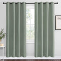 NICETOWN Greyish Green Blackout Curtains - Sound Reducing & Heat Blocking | 78" Long, 55" Wide (2 Pieces)