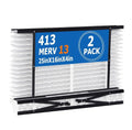 2 Pack 413 Replacement Filter Compatible with AprilAire Whole House Air Purifier 1410, 1610, 2410, 2416, 3410, 4400, MERV 13 Filters, Actual Size: 28"x16"x4", Nominal Size: 25x16x4