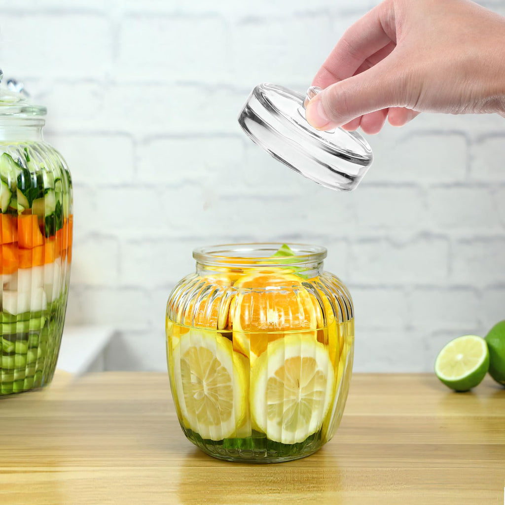 PRETYZOOM Glass Fermenting Weight for Wide Mouth Mason Jar, Heavy Glass Lid for Storage, 2.75 X 1.18 Inch, Silver