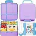 Fimibuke Bento Box - Leak Proof Lunch Container with Ice Pack | BPA Free, 4 Compartments, Kids & Adults