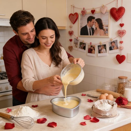 TAOUNOA Heart Shaped Cake Pans 6 Inch and 8 Inch Set of 2 Aluminum Heart Cake Pans with Removable Bottoms for Baking Romantic Desserts