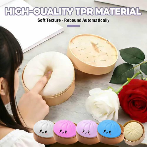 Dumpling Squishy Toy - Soft Squeeze Decompression Stress Relief | Purple Mystery Dumplings