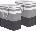 HomeHacks Laundry Basket - Waterproof 100L Freestanding Hamper | Collapsible Tall Design, 2-Pack Gradient Grey
