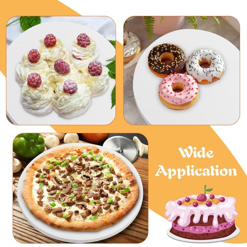 16 Inch Cake Boards, 2 pcs Cake Drums 1/2" Thick, White Cakes Corrugated Cardboard Rounds Base for Heavy or Multi Layer Cakes, Dessert, Crafts Display