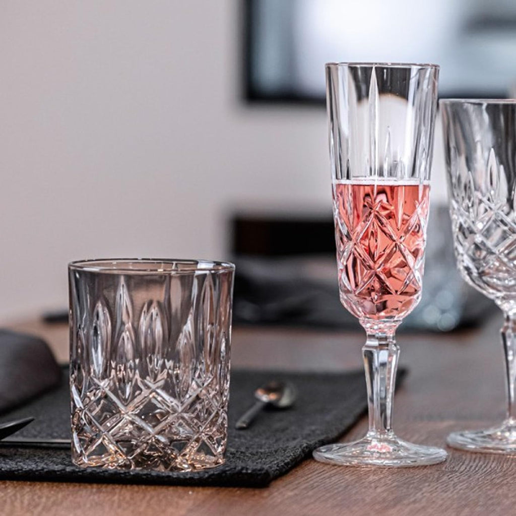 Nachtmann Noblesse 10 oz Whisky Tumblers, Set of 2 – 4" Crystal Drinking Cups with Classic Cut Design, Lead-Free, Trusted Quality Barware for Cocktails, Whisky & Fine Spirits - Signature Gift (Taupe)