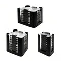 Food Container Lid Organizer for Rubbermaid Brilliances nap-on lids, Lid Organizer for Kitchen Cabinet Storage (3-Piece) - Holds 24 Lids for 4.7 Cup, 3.2 Cup, 1.3 Cup & 0.5 Cup Containers (Black)