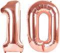 Rose Gold Number 10 Balloon - 40 Inch 10th Birthday Decoration for Girls & Boys