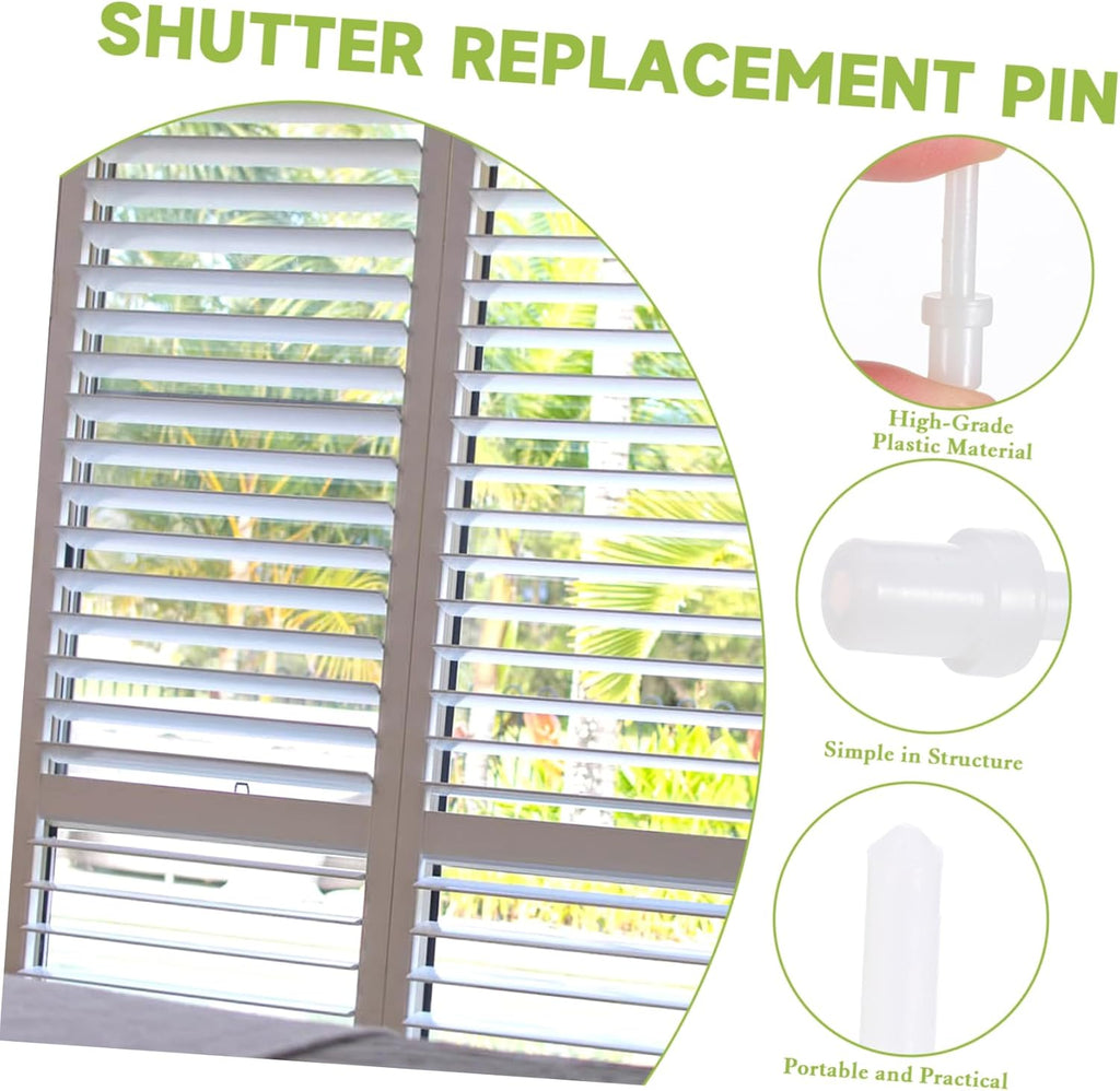 Skiennix 60Pcs Plastic Louver Pins Replacement Kit - Durable Telescopic Design for Plantation Shutters