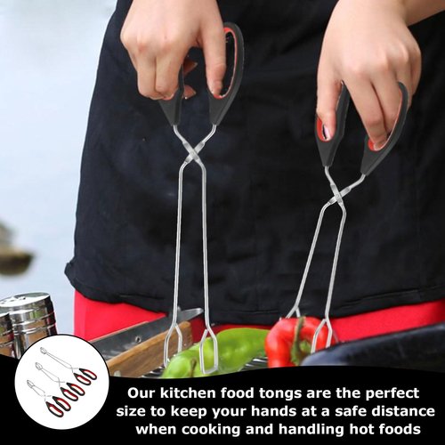 Stainless Steel Scissor Tongs,9.25'',11.02'',12.99''(3 Pcs)